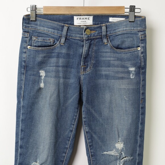 Frame Denim Distressed Le Skinny de Jeanne Skinny Jeans size 25 - Picture 2 of 8